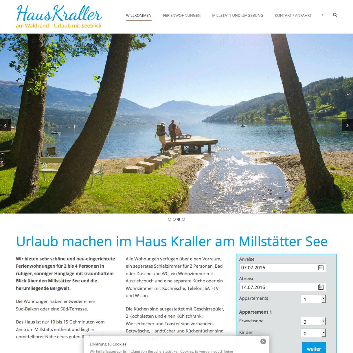 Thumbnail der Haus-Kraller webseite
